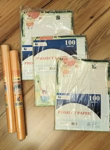 3 Project Paper & 2Laminating Rolls + 8+1 Notebook