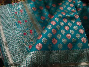 Elegant Green Brocade Saree