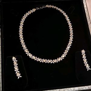 American Diamond Royal Necklace Set