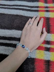 Evil Eye Crystal Beaded Bracelet