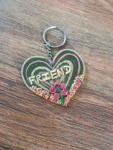 Heart "FRIEND" Keychain