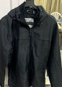 Men's Black Hooded Jacket