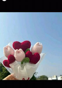 Crochet Heart Bouqt