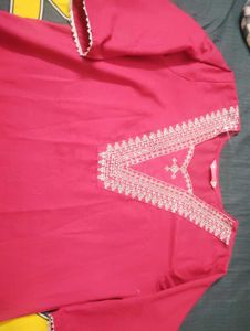 Pink Embroidered Kurta Set