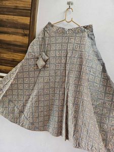 Grey &amp; Pink Lehenga Choli Set