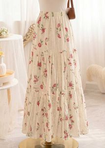 Boho Floral Tiered Maxi Skirts