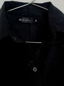 Chiffon Black Short Sleeve Shirt