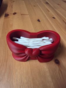 Elegant Red Bow Desk Organizer – Stylish