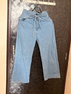 High-Waisted Denim Jeans