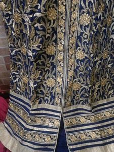 Blue party wear sharara suit