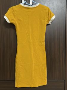 Forever 21 Yellow Graphic T-Shirt Dress