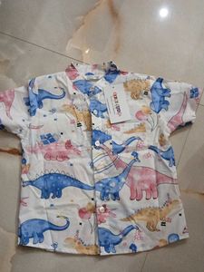 Cute Dinosaur Print Shirt