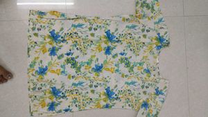 Bohemian Floral Print Cotton Kurta