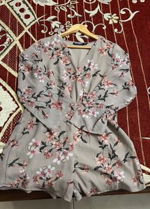 Floral Print Romper