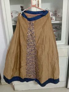 Royal Blue Embroidered Kurta and skirt Set