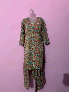 Floral Print Kurta with Pants Set