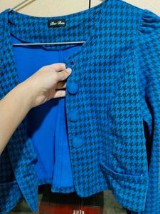 Blue  Cropped Blazer