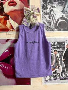 Lavender Graphic Tank Top