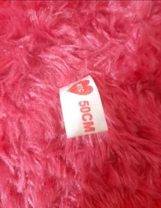 Big Pink Teddy Bear With Heart Couple Kid Gift 🧸