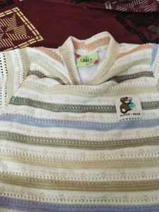 Striped T-shirt &amp; Denim Shorts Set