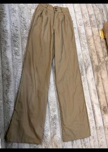 Women's Brown Straight Fit Pants