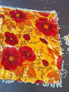 Floral Print Pillow cover with Tassel Border