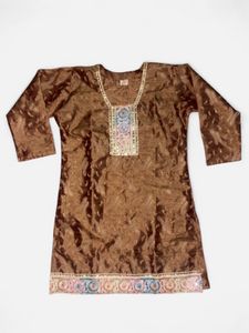 Beautiful Brown Embroidered Kurta