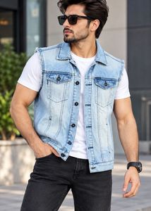 Men's Sleeveless Denim Jacket