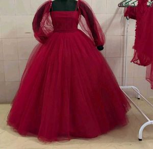 Elegant Maroon Party Gown