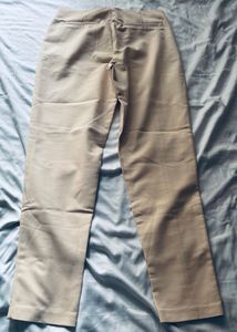 Classic pinkish Beige straight Trousers