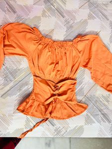 Orange Corset Top