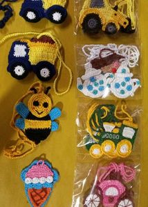 Handmade Crochet Charms - Vehicles, Animals & More