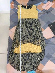 Stylish Printed High-Low Dress