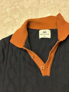 Men's Navy Black Polo T-Shirt