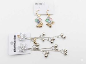 Elegant Drop Earrings with Charms