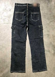 Dark Wash Cargo Jeans