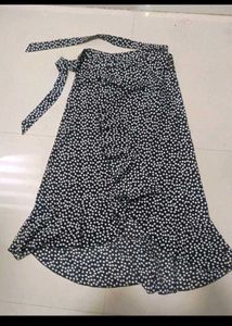 Floral Print High-Low Skirt