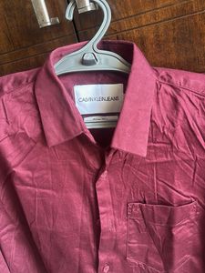 Calvin Klein Jeans Burgundy Shirt