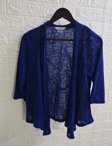 Royal Blue Open Front Cardigan