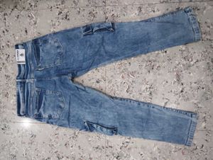 Stylish Men's Blue Cargo Jeans
