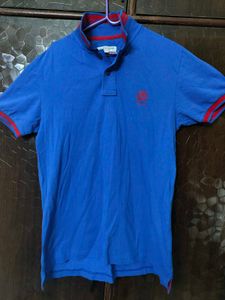 Blue &amp; Red Trim Polo Shirt