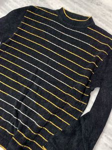 Striped Black Knit Sweater