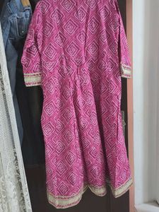 Vibrant Pink Bandhani Kurta