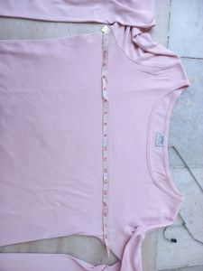 Light Pink Boat Neck Tshirt