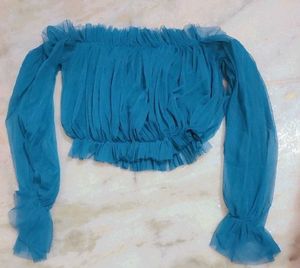 Sea Green Crop Top For Girl Or Woman 30 Bust