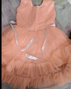 Elegant Peach Party Dress