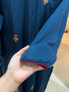 Be Indi Navy Embroidered Plazzo Set