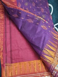 Elegant Purple Handloom Saree