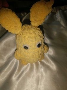 Handmade Crochet Yellow Bunny Plush