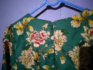 Floral Green Dress